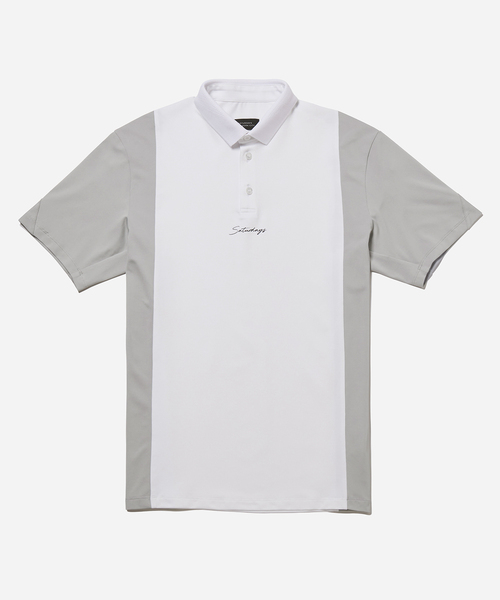 サタデーズサーフニューヨーク ゴルフ ポロシャツ ホワイト 白 Tシャツ セール】Pattern Cut Polo Shirt S/S（Tシャツ/カットソー