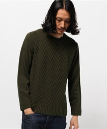 koe | フロントヘリンボン長袖プルオーバー(ニット/セーター)