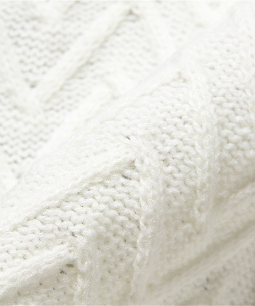 koe（コエ）の「フロントヘリンボン長袖プルオーバー（ニット/セーター・メンズ・オフホワイト/カーキ/ネイビー・SMALL/MEDIUM/LARGE/LL）」の8枚目の写真