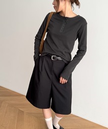 CANAL JEAN | HARING　ヴィンテージコットンヘンリーロングTシャツ(Tシャツ/カットソー)