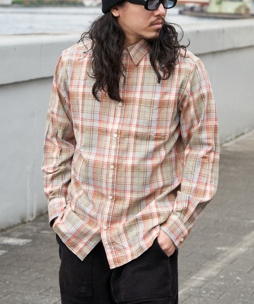 VENCEEXCHANGE（ヴァンスエクスチェンジ）の「U.S COTTON チェックシャツ（シャツ/ブラウス・メンズ・ブラック/ピンク/ブルー系/カーキ/レッド系・M/L）」の5枚目の写真