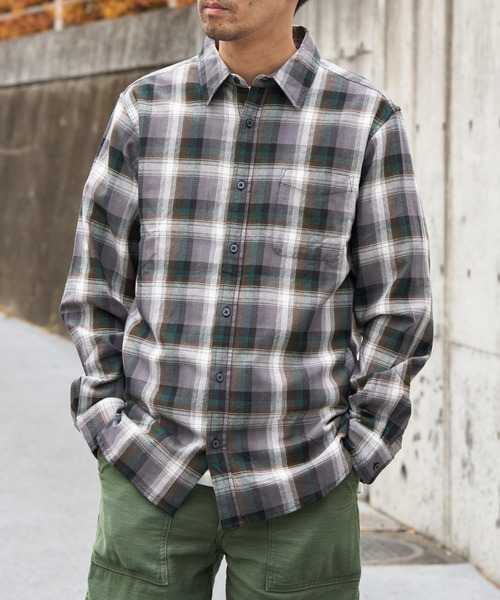 VENCEEXCHANGE（ヴァンスエクスチェンジ）の「U.S COTTON チェックシャツ（シャツ/ブラウス・メンズ・ブラック/ピンク/ブルー系/カーキ/レッド系・M/L）」の3枚目の写真