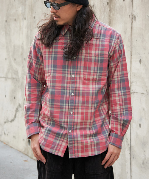 VENCEEXCHANGE（ヴァンスエクスチェンジ）の「U.S COTTON チェックシャツ（シャツ/ブラウス・メンズ・ブラック/ピンク/ブルー系/カーキ/レッド系・M/L）」の13枚目の写真