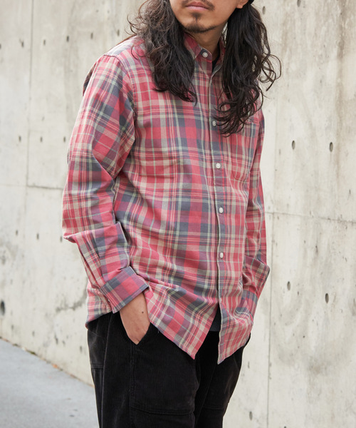 VENCEEXCHANGE（ヴァンスエクスチェンジ）の「U.S COTTON チェックシャツ（シャツ/ブラウス・メンズ・ブラック/ピンク/ブルー系/カーキ/レッド系・M/L）」の15枚目の写真