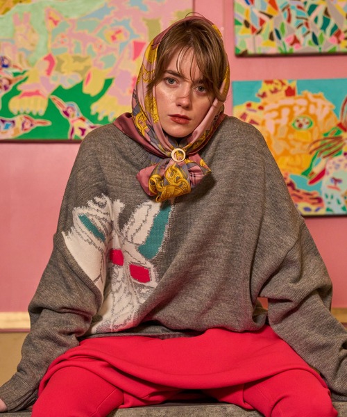 canaco_xyumasuda ZEBRA PULLOVER KNIT（ニット/セーター