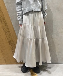 【選べる着丈】グリッターティアードスカート/319474