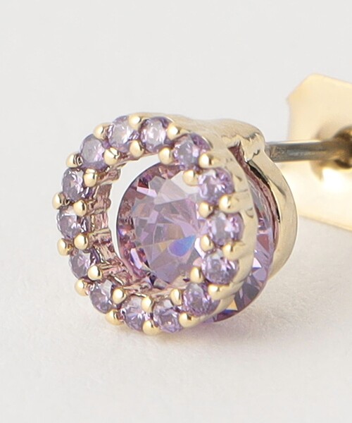 BEAUTY&YOUTH UNITED ARROWS（ビューティーアンドユースユナイテッドアローズ）の「ガラス フラワーモチーフ ピアス（ピアス（両耳用）・レディース・ブラック/その他1/パープル・FREE）」の10枚目の写真