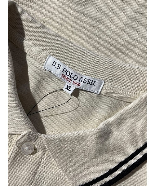 U.S. POLO ASSN.(ユーエスポロアッスン)の「U.S. POLO ASSN. 鹿の子 ライン 半袖 ポロシャツ PLM42114(ポロシャツ・メンズ・アイボリー/ネイビー/ブラック×ホワイト/ブラック×ゴールド/ダークブラウン/グリーン・M/L/LL)」の19枚目の写真
