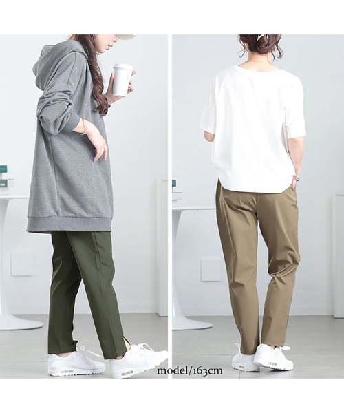 GOLDJAPAN(ゴールドジャパン)の「センタースリットストレッチテーパードパンツ【大きいサイズ対応】(その他パンツ・レディース・ネイビー/チャコール/ベージュ/ブラック/カーキ/アイボリー・LL/3L/4L/5L)」の19枚目の写真
