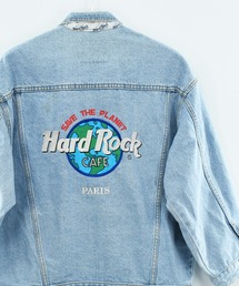 VINTAGE | 【ヴィンテージ古着】90’s Hard Rock PARIS 企業ロゴ 刺繍 デニムジャケット(デニムジャケット)