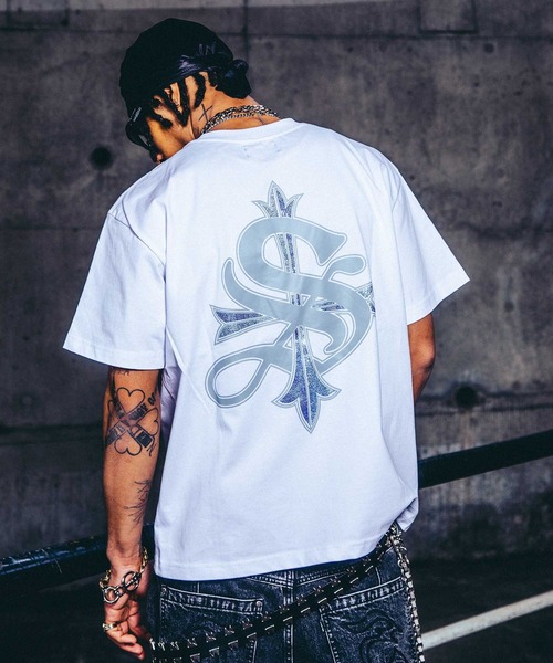 【SUPPLIER】サプライヤー/2-Tone Rhinestone Cross Tee/Tシャツ SUPPLIER tシャツ SUPPLIER/サプライヤー 2-Tone Rhinestone
