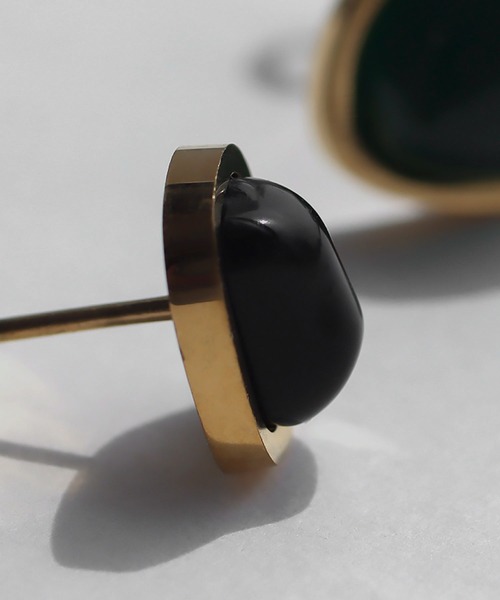 abaskdesign(アバスクデザイン)の「金属アレルギー対応 アシメデザイン天然石ピアス(ピアス(両耳用)・レディース・ゴールド・FREE)」の13枚目の写真