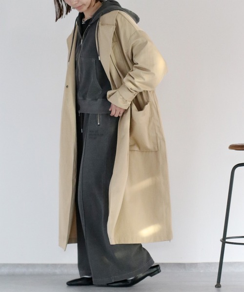 cepo(セポ)の「〈セットアップ対応〉16/10 ワンポイントロゴ裏毛ワイドスウェットパンツ(スウェットパンツ・レディース・チャコール/オフホワイト・M)」の10枚目の写真