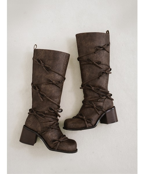 レースアップリボンブーツ（ブーツ）｜Darich（ダーリッチ）の