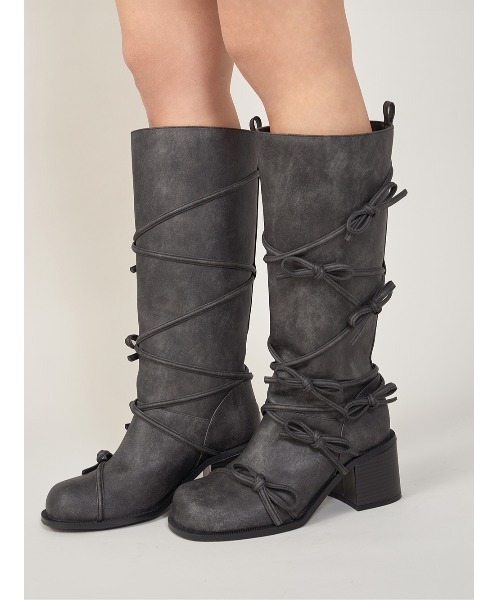 コンビニ支払い❌Darich ダーリッチ　レースアップリボンブーツ レースアップリボンブーツ（ブーツ）｜Darich（ダーリッチ）の