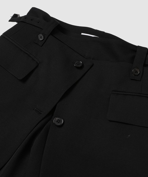 DAIRIKU(ダイリク)の「Tailored Hem Layered Wool Slacks(スラックス・メンズ・ブラック・29)」の3枚目の写真
