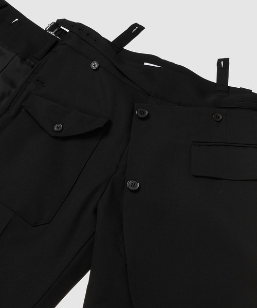 DAIRIKU(ダイリク)の「Tailored Hem Layered Wool Slacks(スラックス・メンズ・ブラック・29)」の4枚目の写真
