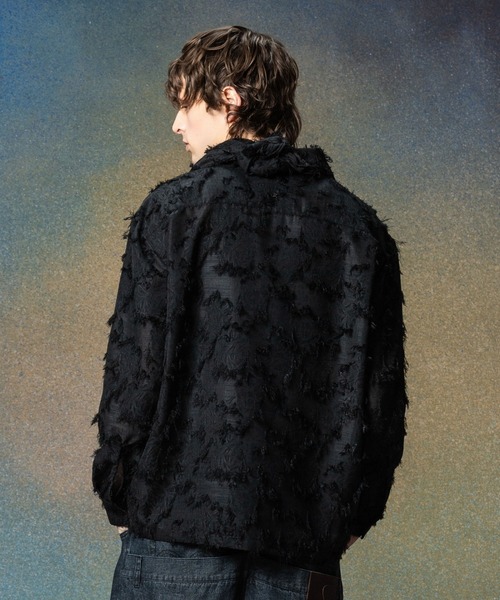 glamb（グラム）の「Fuzzy Scarf Shirt / ファジースカーフシャツ（シャツ/ブラウス・メンズ・ブラック/ホワイト/グリーン・S/M/L）」の8枚目の写真