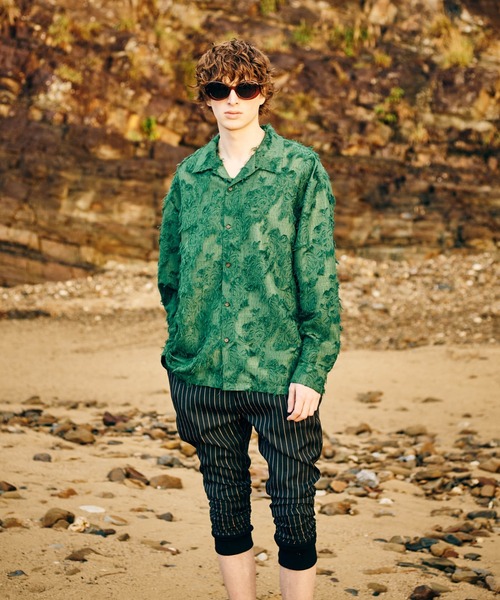 glamb（グラム）の「Fuzzy Scarf Shirt / ファジースカーフシャツ（シャツ/ブラウス・メンズ・ブラック/ホワイト/グリーン・S/M/L）」の16枚目の写真