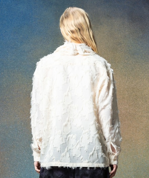 glamb（グラム）の「Fuzzy Scarf Shirt / ファジースカーフシャツ（シャツ/ブラウス・メンズ・ブラック/ホワイト/グリーン・S/M/L）」の5枚目の写真