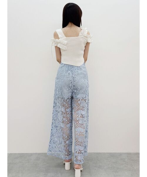 MERCURYDUO（マーキュリーデュオ）の「SEA LIFE レースパンツ（その他パンツ・レディース・ブルー/アイボリー・MEDIUM/SMALL）」の12枚目の写真