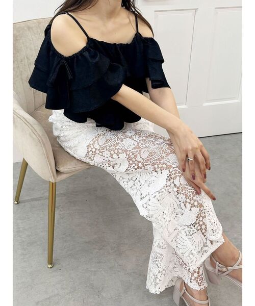 MERCURYDUO（マーキュリーデュオ）の「SEA LIFE レースパンツ（その他パンツ・レディース・ブルー/アイボリー・MEDIUM/SMALL）」の20枚目の写真