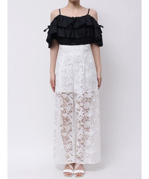 MERCURYDUO（マーキュリーデュオ）の「SEA LIFE レースパンツ（その他パンツ・レディース・ブルー/アイボリー・MEDIUM/SMALL）」の18枚目の写真