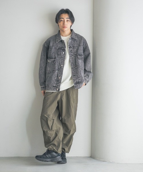 LOWRYS FARM（ローリーズファーム）の「ナイロンワイドカーゴパンツ　327281（カーゴパンツ・メンズ・カーキ/グレー/ブラック・MEDIUM/LARGE）」の15枚目の写真