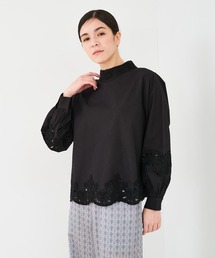 collex | レース切替スタインドカラーブラウス(シャツ/ブラウス)