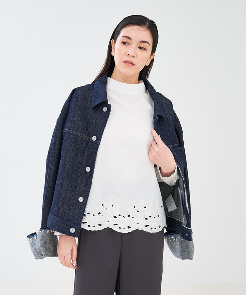 collex(コレックス)の「レース切替スタインドカラーブラウス(シャツ/ブラウス・レディース・ブラック/オフホワイト・フリー)」の20枚目の写真