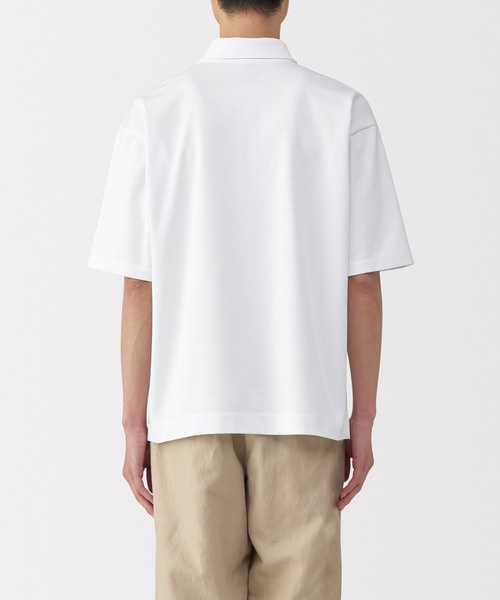 Auralee ホワイト ポロシャツ 五分袖 新品 Auralee ホワイト ポロシャツ 五分袖 新品 Auralee ホワイト