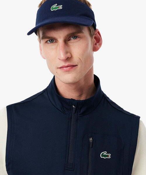 LACOSTE（ラコステ）の「ウルトラドライハーフジップゴルフベスト（ベスト・メンズ・ネイビー・3/5/4）」の2枚目の写真