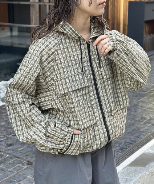 CPCM（シーピーシーエム）の「デカポケチェックシャツジップパーカー（パーカー・メンズ・ブルー/グリーン/ネイビー/オレンジ・MEDIUM/LARGE）」の11枚目の写真