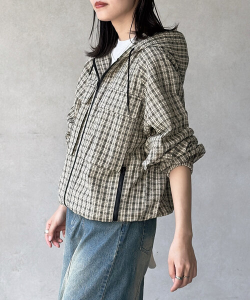 CPCM（シーピーシーエム）の「デカポケチェックシャツジップパーカー（パーカー・メンズ・ブルー/グリーン/ネイビー/オレンジ・MEDIUM/LARGE）」の14枚目の写真