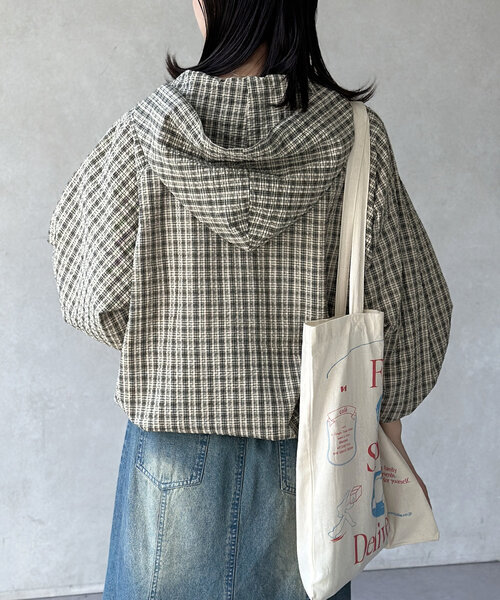 CPCM（シーピーシーエム）の「デカポケチェックシャツジップパーカー（パーカー・メンズ・ブルー/グリーン/ネイビー/オレンジ・MEDIUM/LARGE）」の15枚目の写真