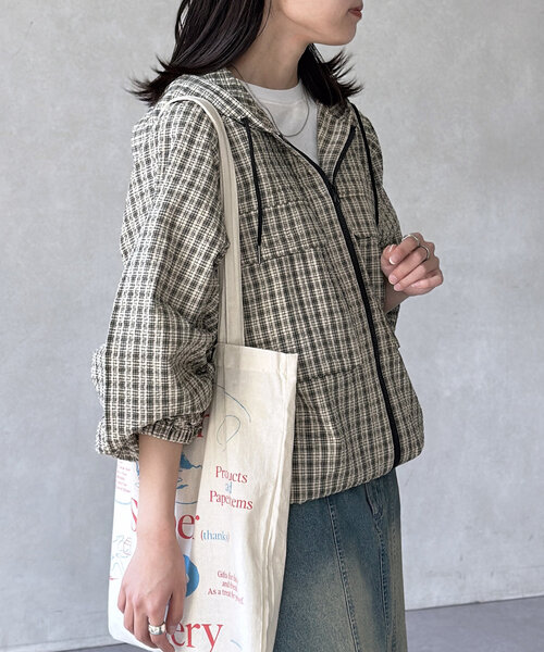 CPCM（シーピーシーエム）の「デカポケチェックシャツジップパーカー（パーカー・メンズ・ブルー/グリーン/ネイビー/オレンジ・MEDIUM/LARGE）」の16枚目の写真