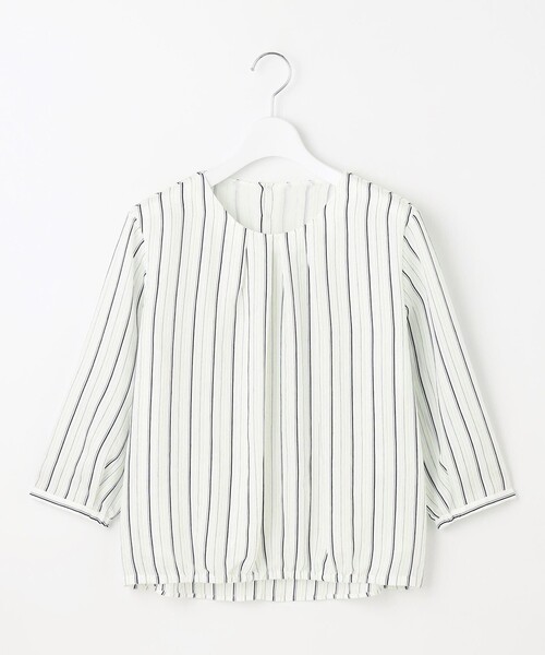 J.PRESS（ジェイプレス）の「【洗える】ランダムストライプ シアー プルオーバー カットソー（Tシャツ/カットソー・レディース・ネイビー系1/ライトグリーン系1/ホワイト系1・T15/T13）」の13枚目の写真