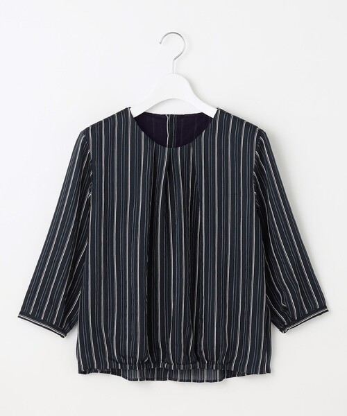 J.PRESS（ジェイプレス）の「【洗える】ランダムストライプ シアー プルオーバー カットソー（Tシャツ/カットソー・レディース・ネイビー系1/ライトグリーン系1/ホワイト系1・T15/T13）」の14枚目の写真