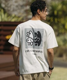 FREAK'S STORE | matsui×FREAK'S STORE/マツイ×フリークスストア matsui×FREAK'S STORE/マツイ×フリークスストア 別注｢さかだち」バックプリント クルーネック半袖Tシャツ(Tシャツ/カットソー)