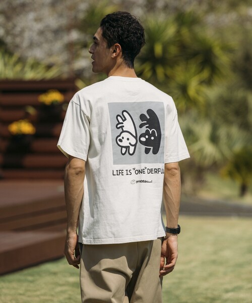 FREAK'S STORE(フリークスストア)の「matsui×FREAK'S STORE/マツイ×フリークスストア matsui×FREAK'S STORE/マツイ×フリークスストア 別注「さかだち」バックプリント クルーネック半袖Tシャツ(Tシャツ/カットソー・メンズ・オフホワイト/アッシュグレー/スミクロ・SMALL/MEDIUM/LARGE)」の5枚目の写真