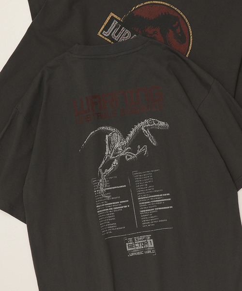 ALWAYS GOOD TIME（オルウェイズグッドタイム）の「【JURASSIC PARK/ジュラシックパーク】ピグメント風/プリント 半袖Tシャツ（Tシャツ/カットソー・レディース・ブラック系1/ブラック系2/ホワイト系1/ホワイト系2・L/M/LL）」の4枚目の写真