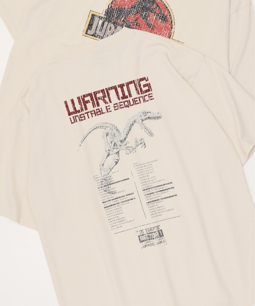 ALWAYS GOOD TIME（オルウェイズグッドタイム）の「【JURASSIC PARK/ジュラシックパーク】ピグメント風/プリント 半袖Tシャツ（Tシャツ/カットソー・レディース・ブラック系1/ブラック系2/ホワイト系1/ホワイト系2・L/M/LL）」の5枚目の写真