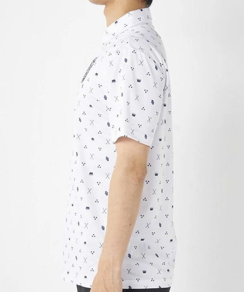 FILA GOLF（フィラゴルフ ）の「FILA GOLF/フィラ ゴルフ ゴルフウェア 接触冷感 遮熱 飛び柄 半袖 シャツ Tシャツ（Tシャツ/カットソー・メンズ・イエロー/ホワイト/ネイビー・LL/M/L）」の14枚目の写真