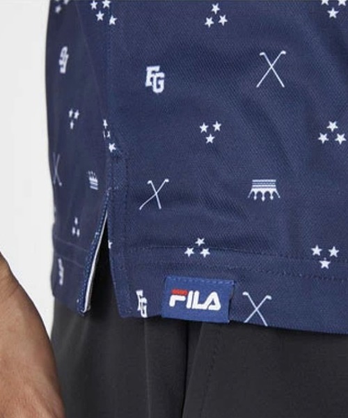 FILA GOLF（フィラゴルフ ）の「FILA GOLF/フィラ ゴルフ ゴルフウェア 接触冷感 遮熱 飛び柄 半袖 シャツ Tシャツ（Tシャツ/カットソー・メンズ・イエロー/ホワイト/ネイビー・LL/M/L）」の11枚目の写真
