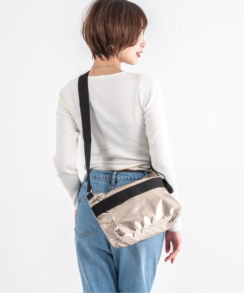 Jack Gomme(ジャックゴム)の「【JACK GOMME/ジャックゴム】ショルダーバッグ メッセンジャーバッグ RIGA(ショルダーバッグ・レディース・ブラック/ホワイト/カーキ/ゴールド/アイボリー/ブルー/ガンメタ/ブラウン/パープル・FREE)」の19枚目の写真