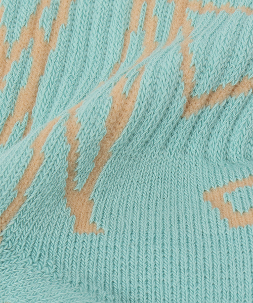 FAKUI（ファクイ）の「FAKUI/ファクイ GEOMETRIC SPORTS SOCKS（ソックス/靴下・レディース・モスグリーン/ホワイト・FREE）」の5枚目の写真