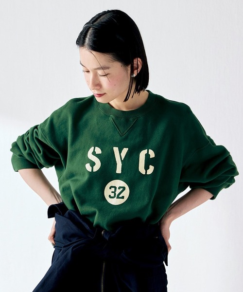 Sunny clouds(サニークラウズ)の「サニークラウズ feat. mii SYCスウェット〈レディース〉(スウェット・レディース・グリーン・L/M/LL/3L)」の1枚目の写真