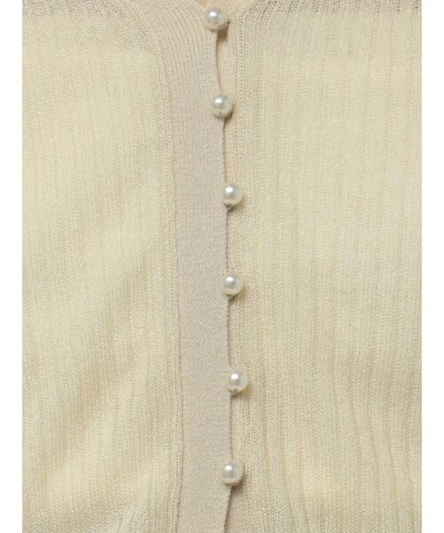 美品♡ルネ パールボタン ボレロ クロップド ニット ジャケット ピンクベージュ 美品♡ルネ パールボタン ボレロ クロップド ニット ジャケット ピンク