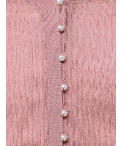 LAGUNAMOON（ラグナムーン）の「ミニパールボタンショートニットカーディガン（カーディガン/ボレロ・レディース・チャコールグレー/アイボリー/ピンク・FREE）」の16枚目の写真