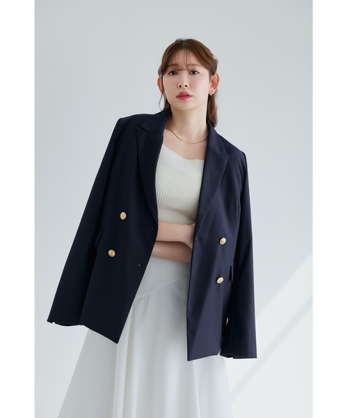 Trois Gold Button Blazer（テーラードジャケット）｜Her lip to（ハー